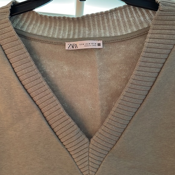 Zara Army Green Sweater Vest M - Picture 4 of 4